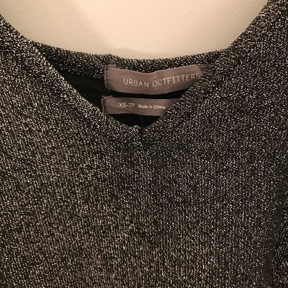 Urban Outfitters Crop Tank Silver Metallic - Picture 1 of 3